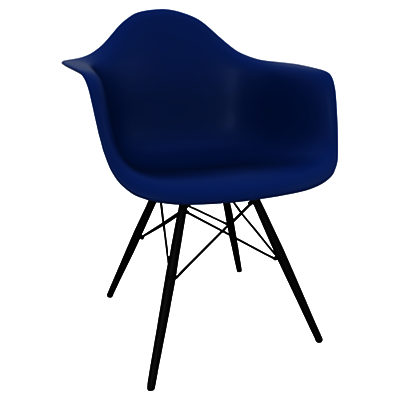 Vitra Eames DAW 43cm Armchair Navy Blue / Black Maple